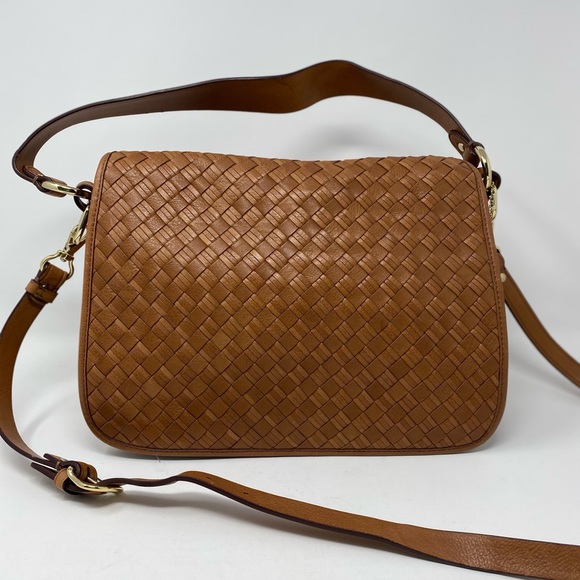 Cole Haan Handbags - Cole Haan Basket Weave Crossbody Leather Purse